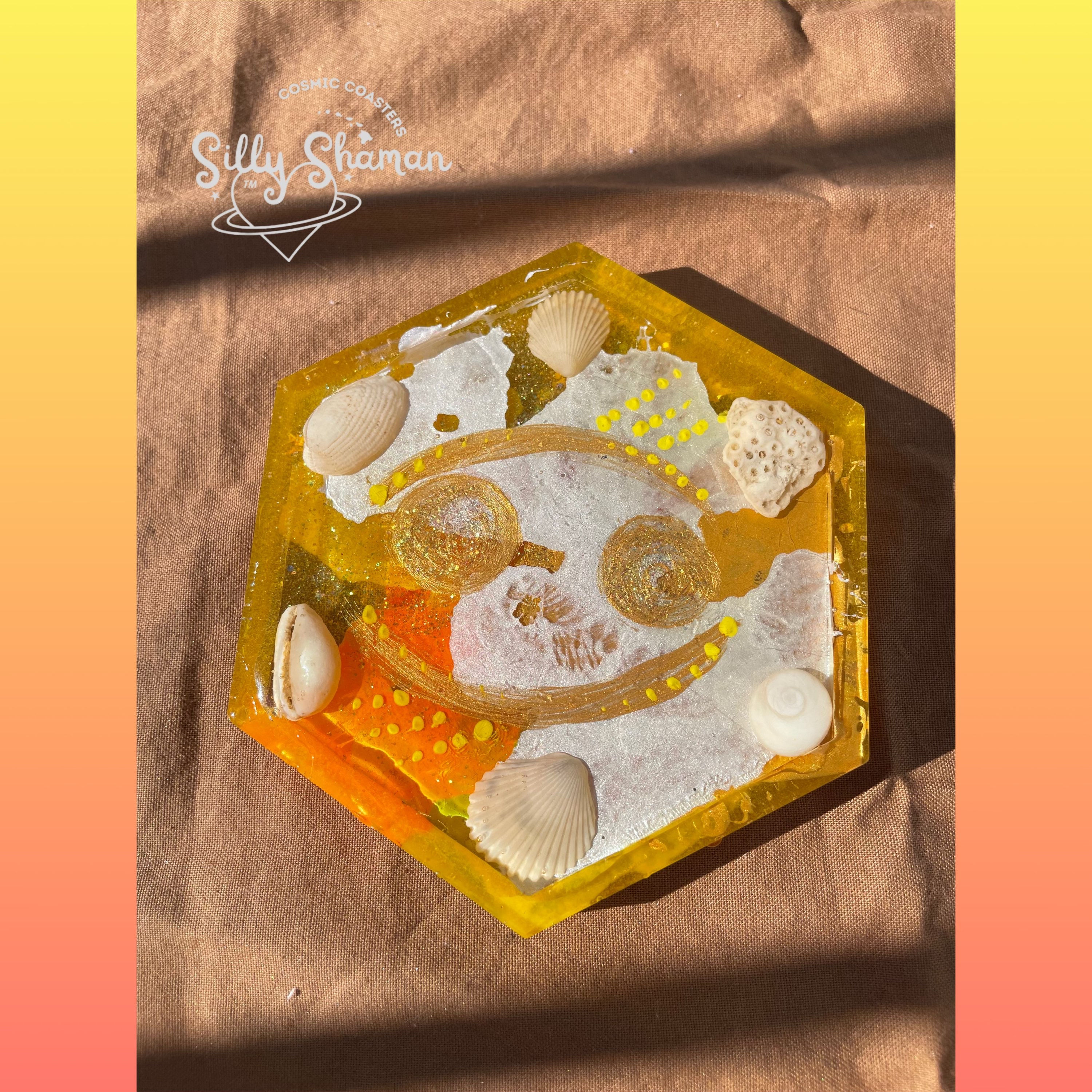 Amber Crab Cosmic Coaster 