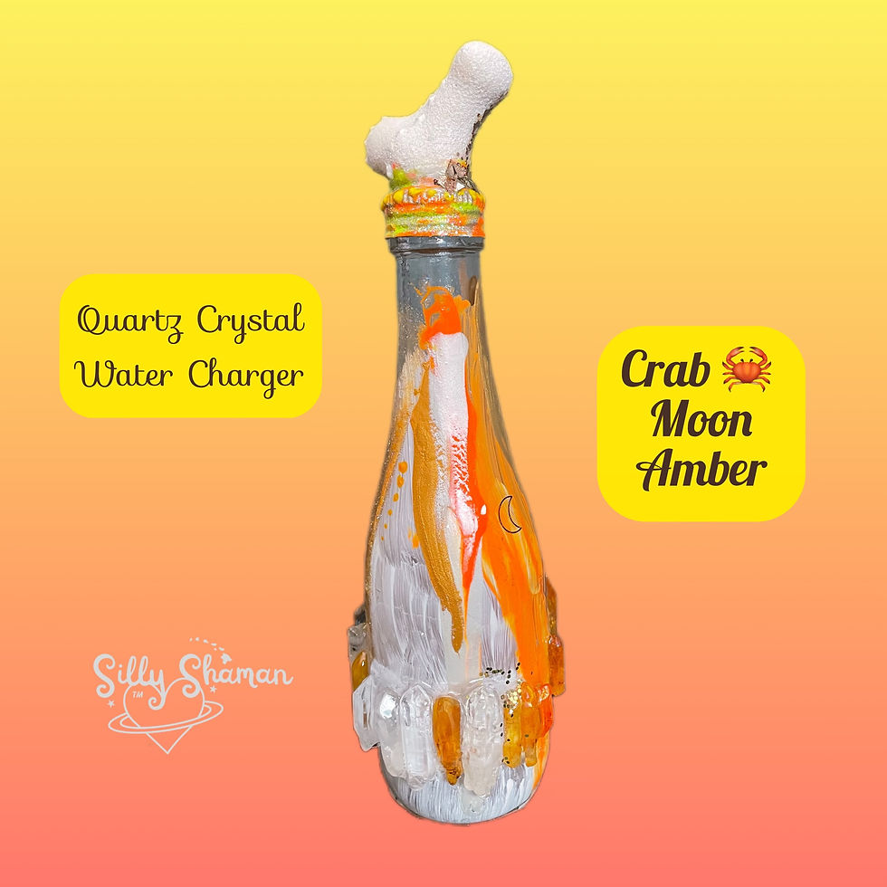 Thumbnail: Crab Tangerine Aura Quartz Crystal Charger, (Upcycled) 
