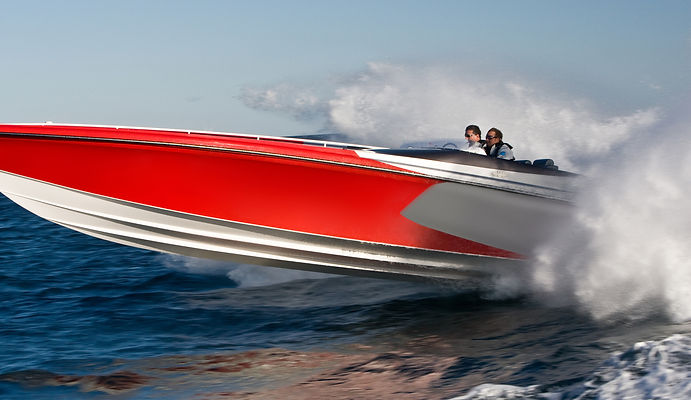 Bay Oil Company Speed boat on Galveston Bay TX