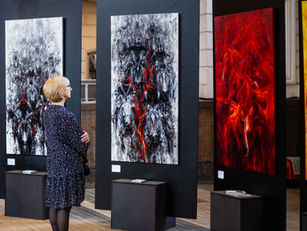 Visitor at the Dutch Equine Art Fair, Amsterdam