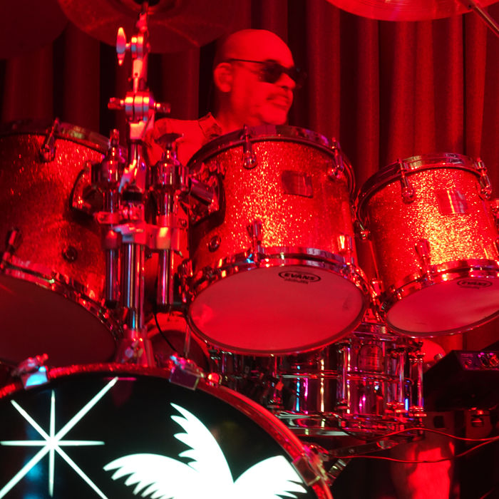 Lee drumming at Brolly Horsham