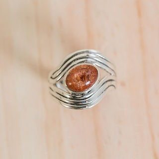 Arte-Sincero bague argent pierre du soleil