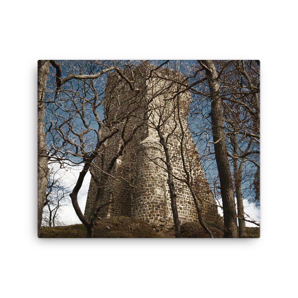Thumbnail: Canvas: "Der majestätische Bergfried: Eine Reise ins Mittelalter"