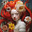 Thumbnail: Bride - Fine art print by Inna Etuvgi, featuring a young woman surrounded by whimsical flowers
