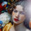 Thumbnail: Blooming Dreams fine art print by Inna Etuvgi – surreal portrait of a woman surrounded by vibrant flowers and parrots, symbol