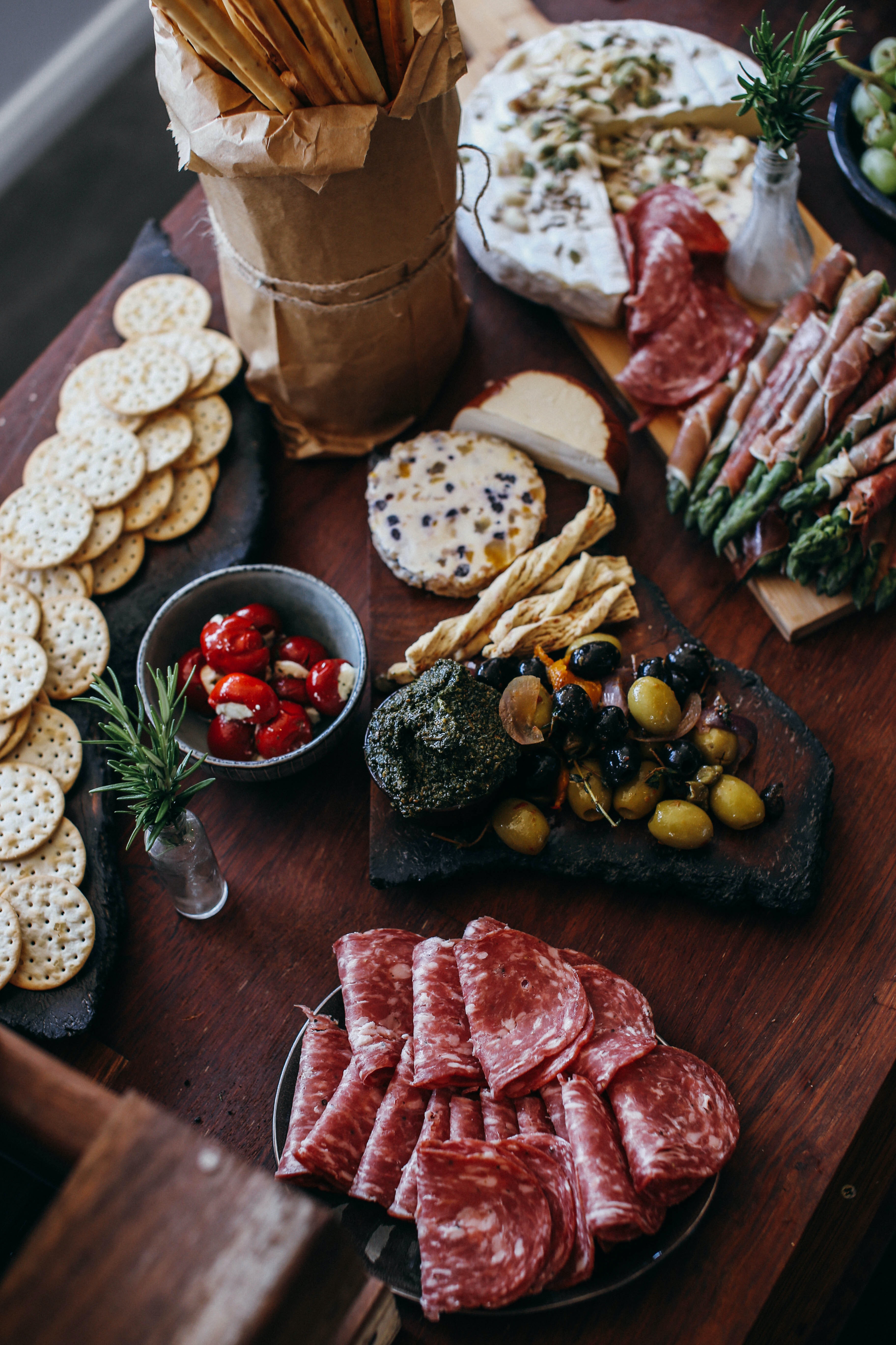 Arranged Food and Objects