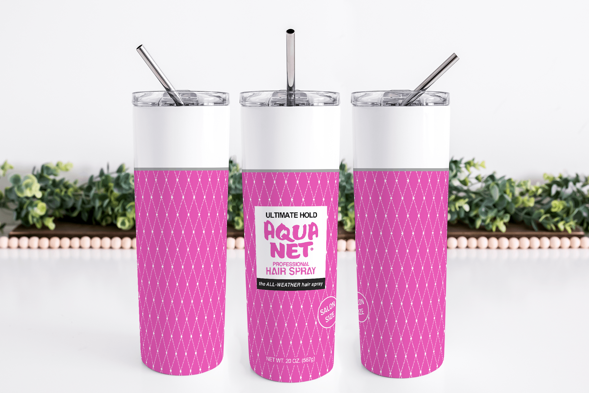Aqua Net 20oz Skinny Tumbler