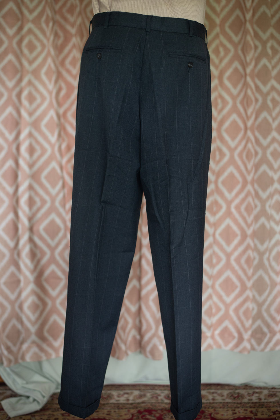 Thumbnail: J. Ferrar Charcoal Striped Dress Pants