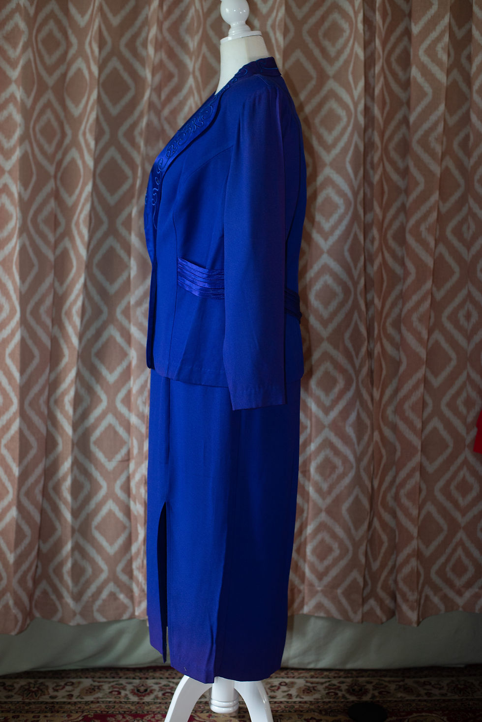Thumbnail: S.L. Fashions Royal Blue Long Dress with Blazer 2 Pc