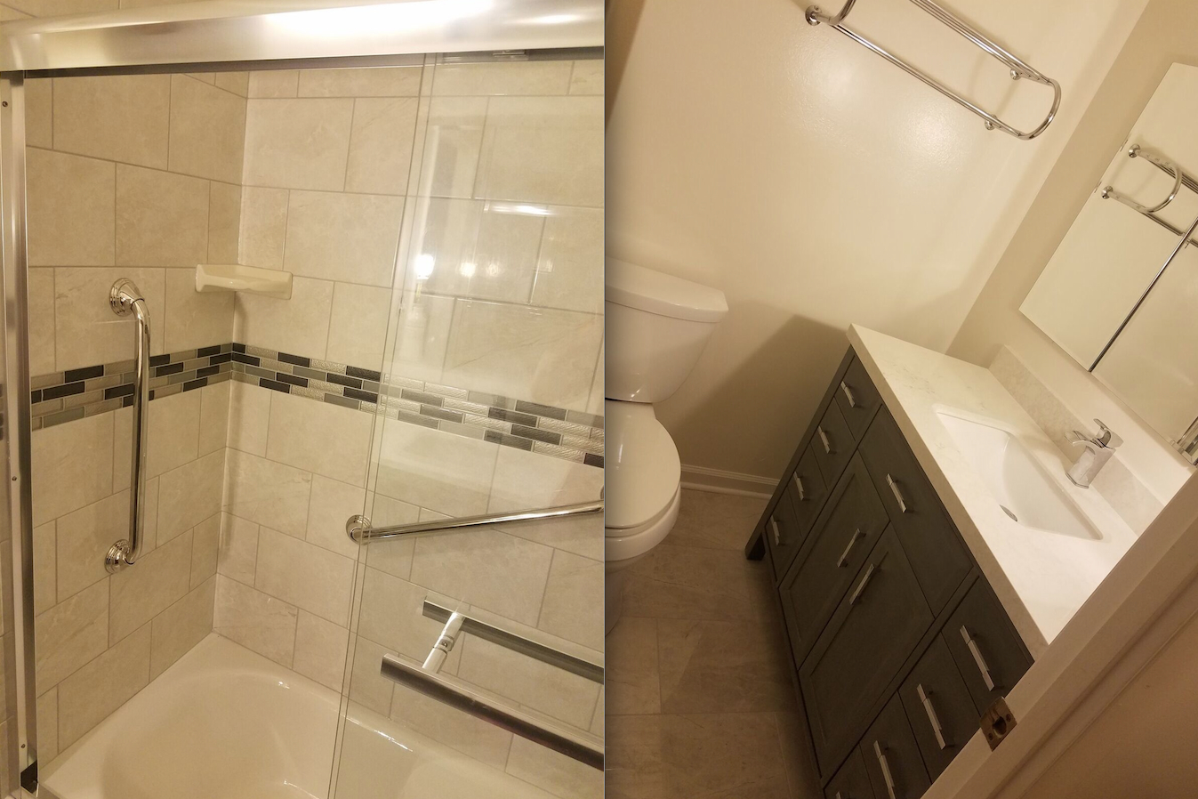 Bathroom Remodel Delta Remodelers llc ( Acrylic & Tile bathroom )
