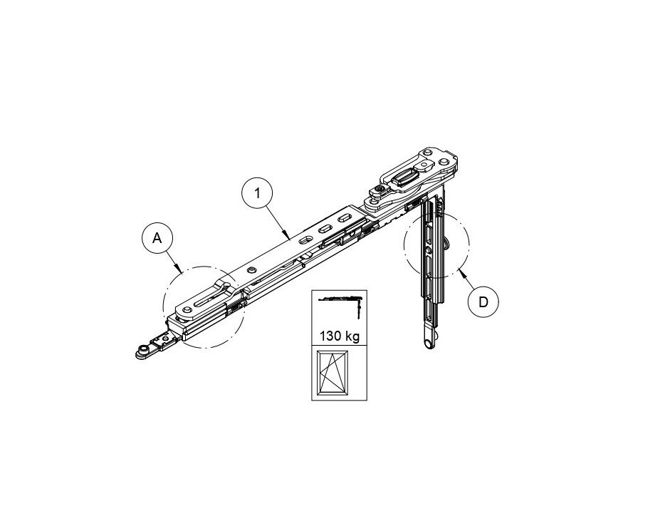 Миниатюра: Ножницы верхние DK 400 / V130, Правые, AvanTec SimplySmart, Арт. 277014