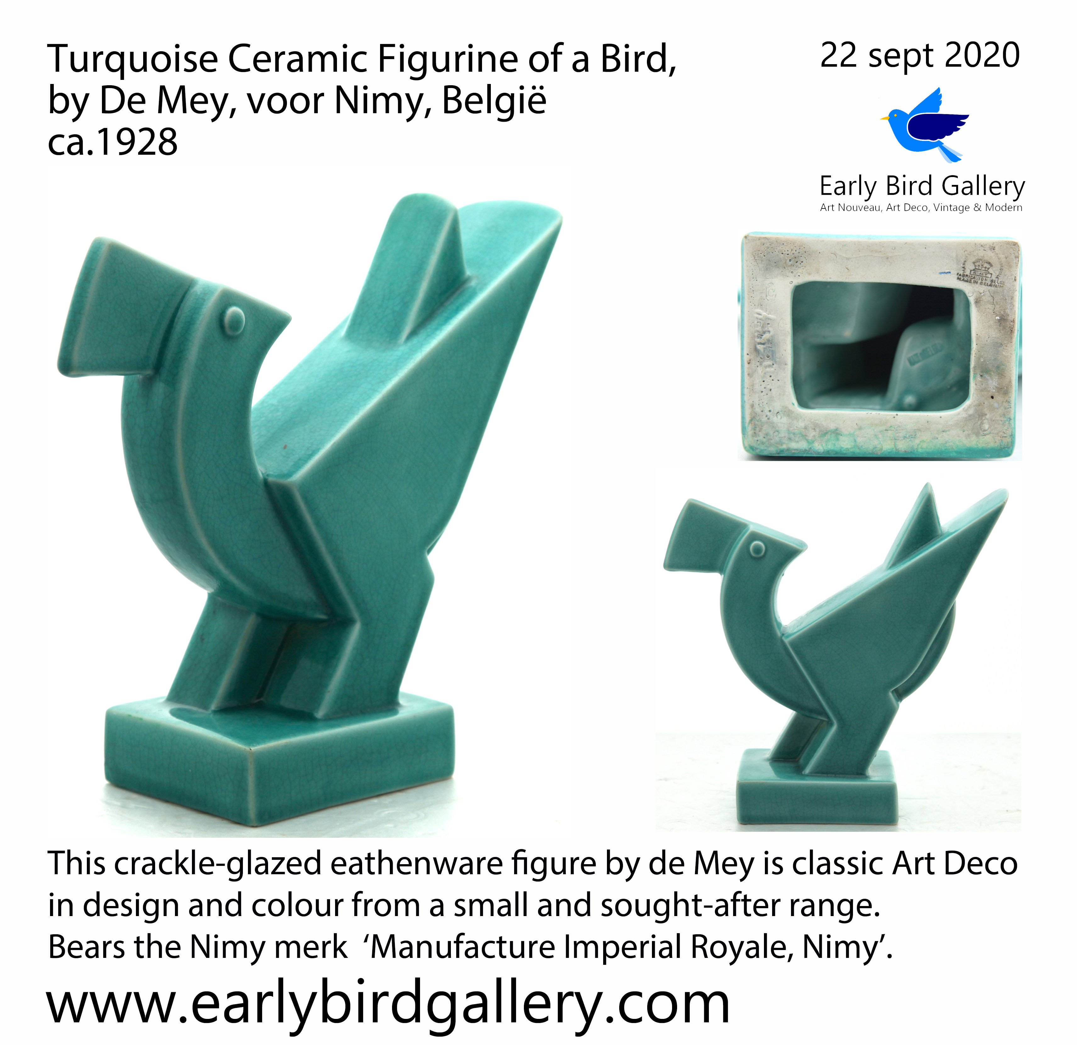 Bird Figurine by de Mey for Nimy