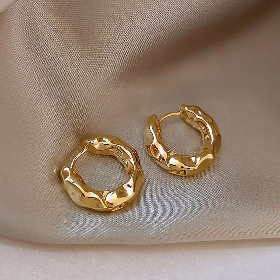 Thumbnail: Mariasz Minimalist New Hot Sell Trendy Plated Gold Color Circle Earrings for Wom