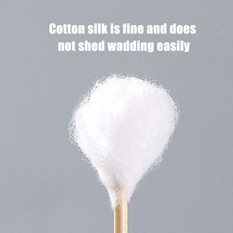 Thumbnail: 500PCS Disposable Cotton Swab Box With Double End Round Head For Makeup And Make