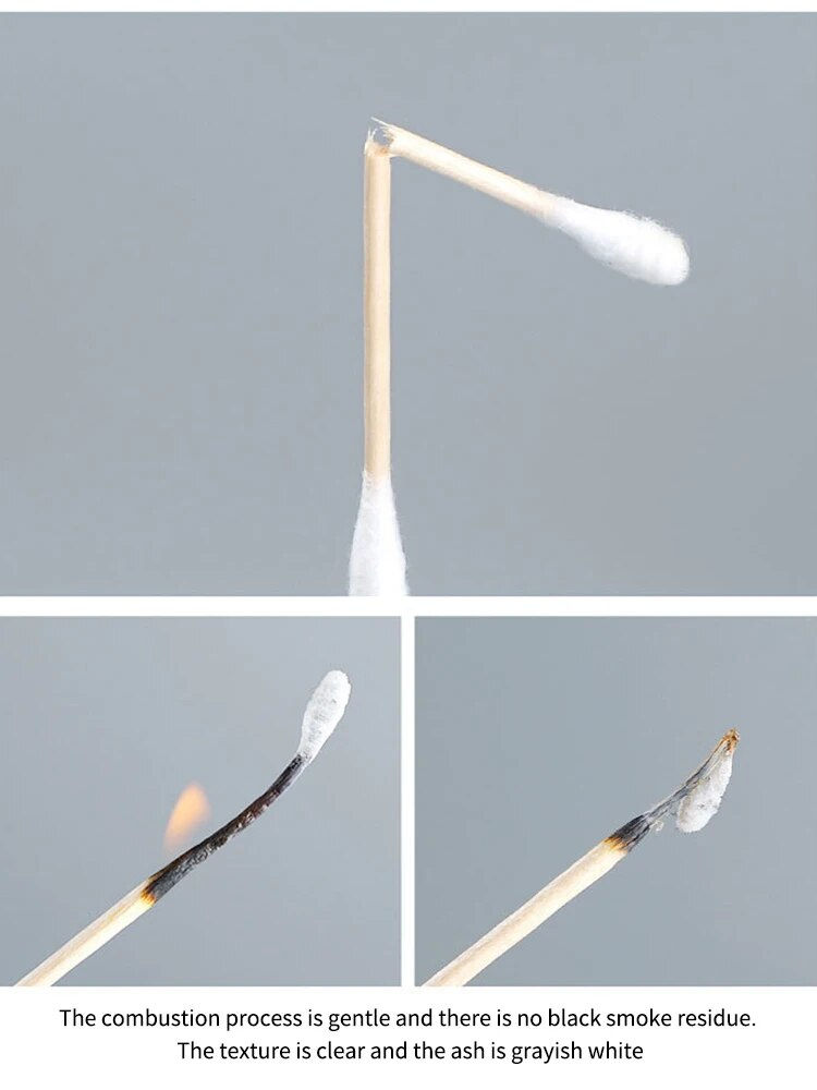 Thumbnail: 500PCS Disposable Cotton Swab Box With Double End Round Head For Makeup And Make