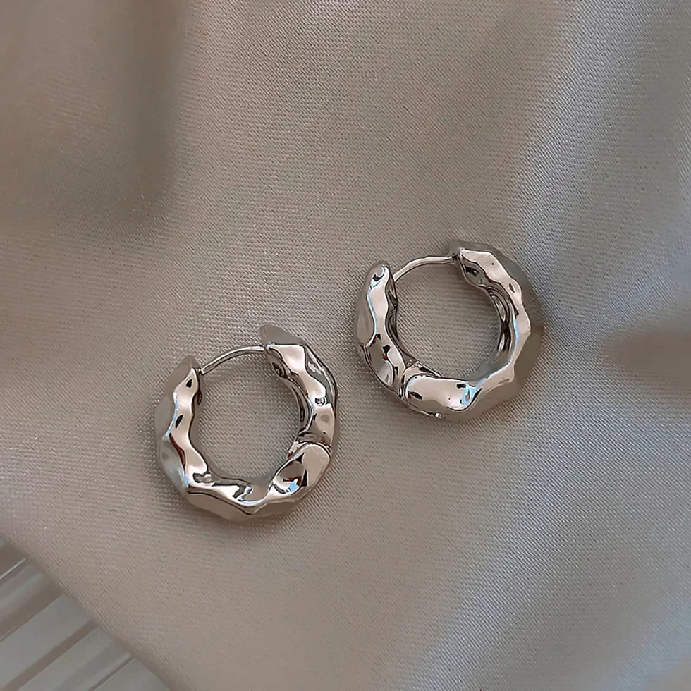 Thumbnail: Mariasz Minimalist New Hot Sell Trendy Plated Gold Color Circle Earrings for Wom