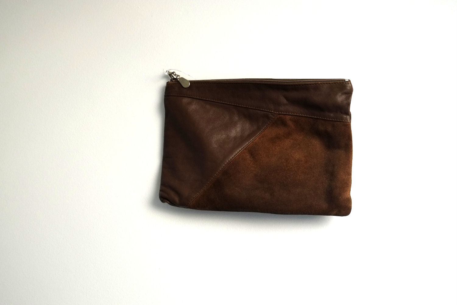 Pochette cuir marron