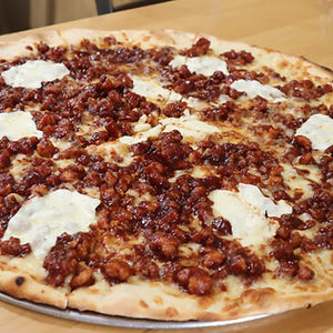 Dark Tangy BBQ Chicken Pizza