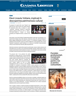 Article dans la presse Roumanie
