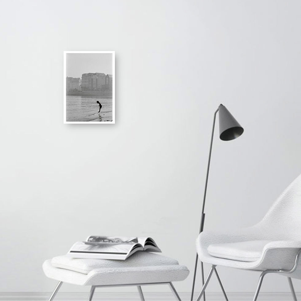 Thumbnail: Skipping Waves by David Babaian. Archival Giclée print on 310gsm Hahnemühle German Etching