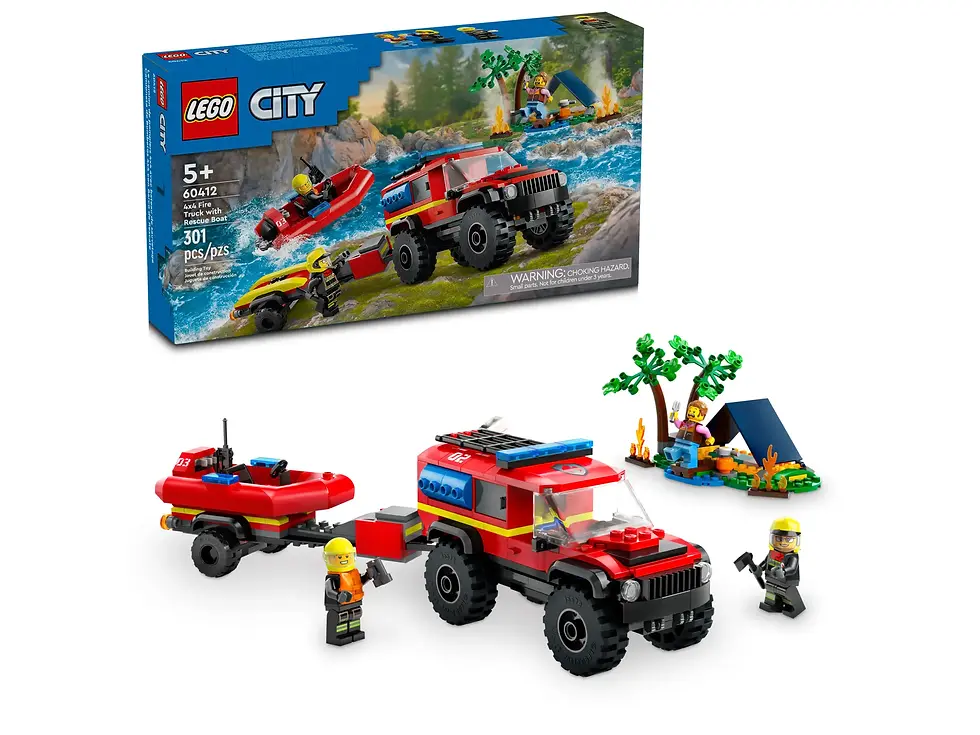 LEGO City - Fuoristrada antincendio e gommone di salvataggio