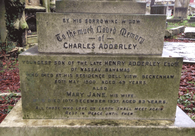 We were walking past this grave and the 'Beckenham' caught my eye - this is close to where I live in south-east London. The residence still stands, it's now flats.
