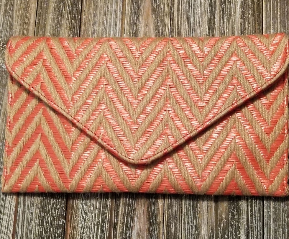 Chevron Clutch with Gold Shoulder Strap