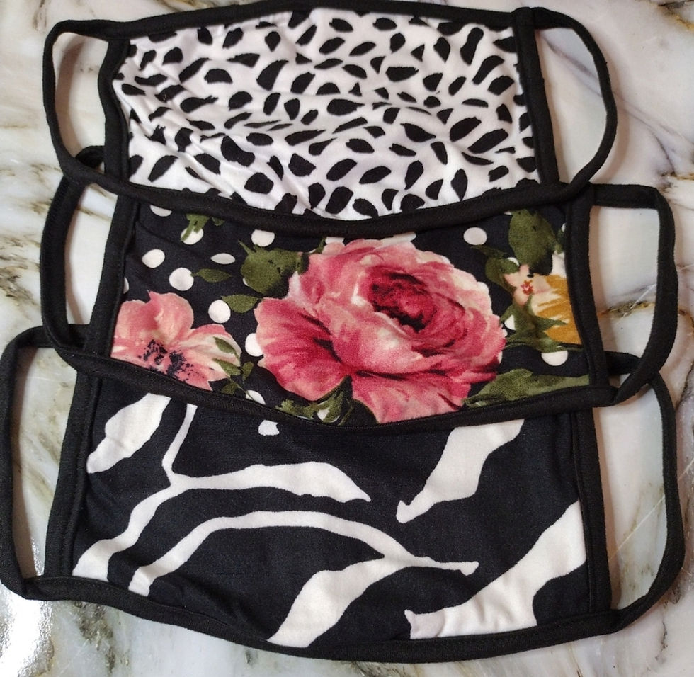 Stylish 6Pk Multiprint Face Masks