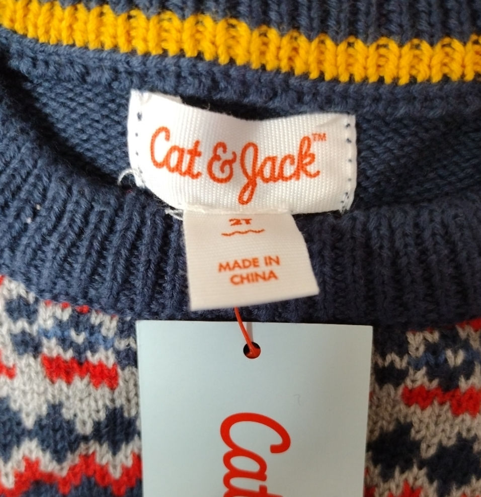 Thumbnail: Cat & Jack Fair Isle Knit Kid's Sweater 