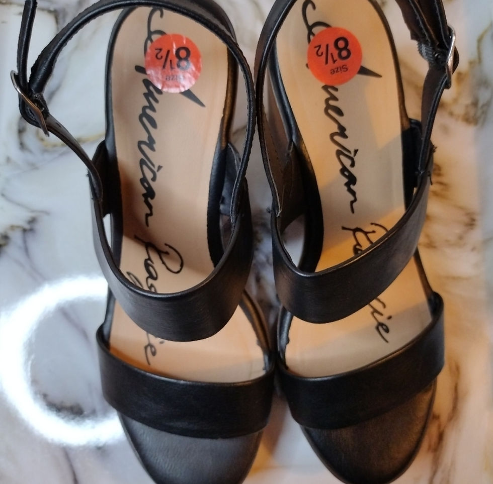 Thumbnail:  American Rag Black Strap Sandals 