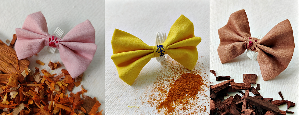 Thumbnail: Woof & Purr by Muze - TRIAD pet bowtie - Handmade & Plant Dyed 寵物蝴煲呔 - 手工植物染色