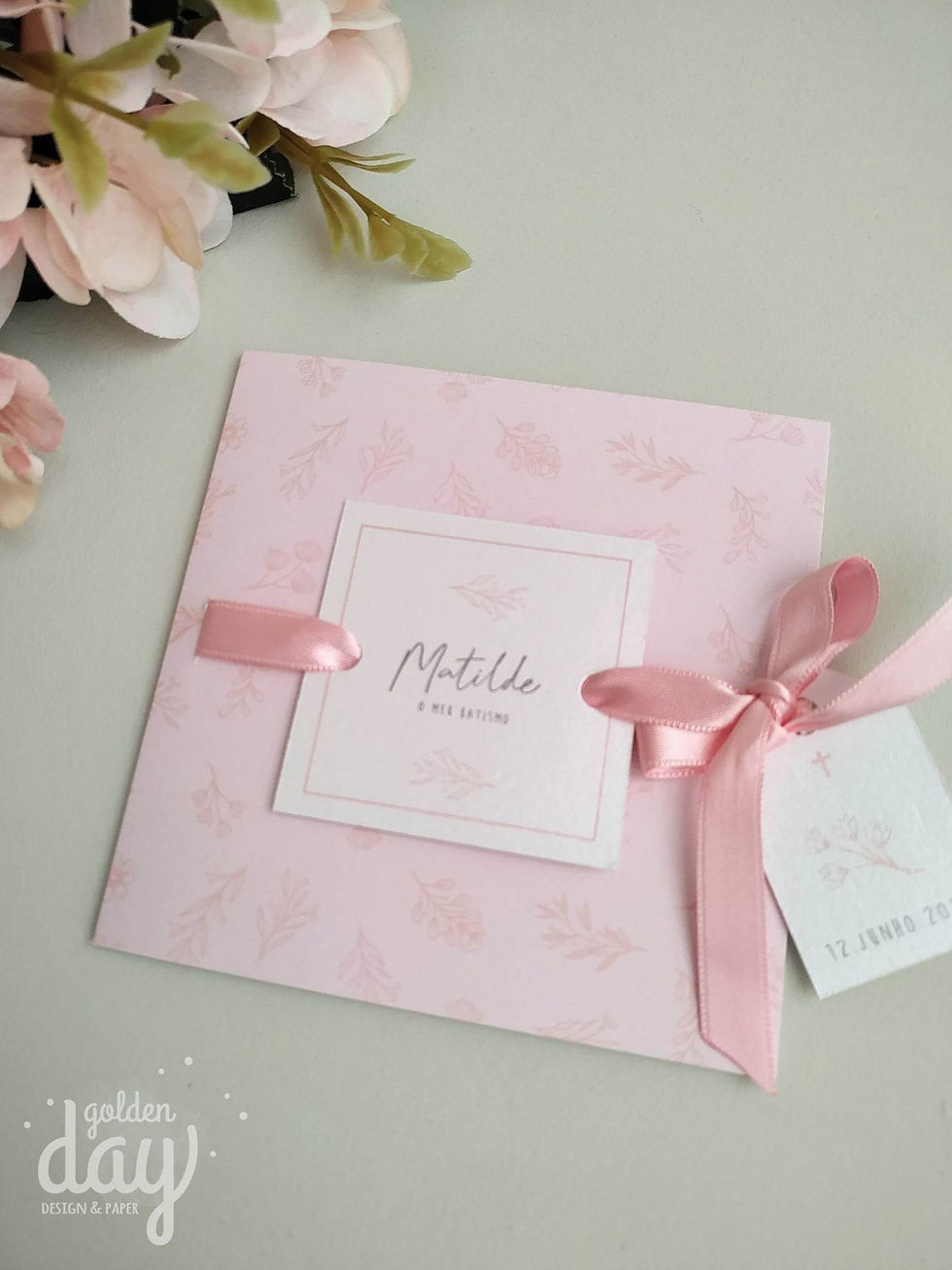 Miniatura: Convite padrão de flores - Matilde - 3