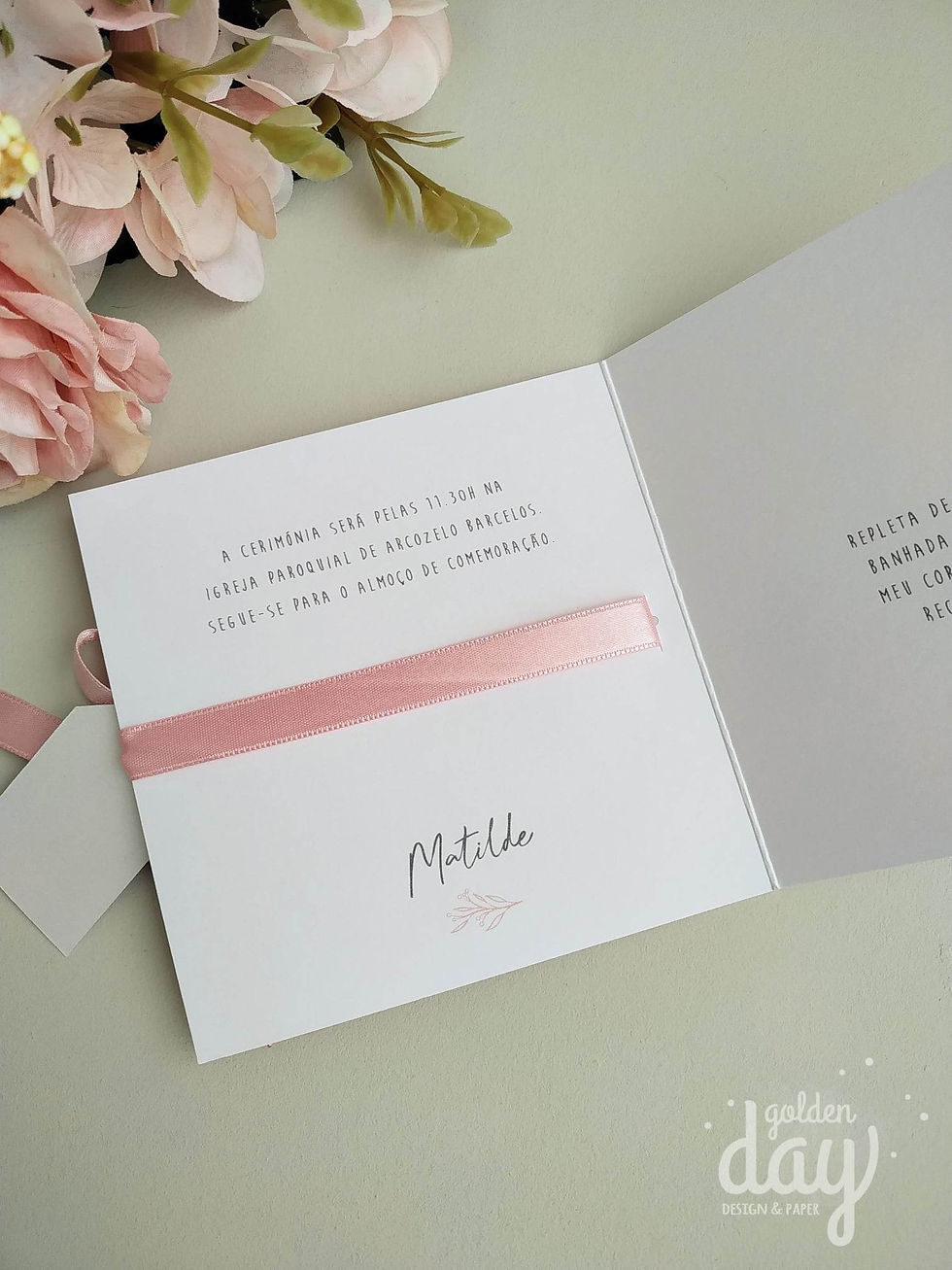Convite padrão de flores - Matilde - 2