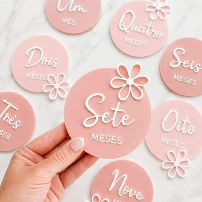 Placas de Crescimento de Bebé Daisy - Milestones - 01
