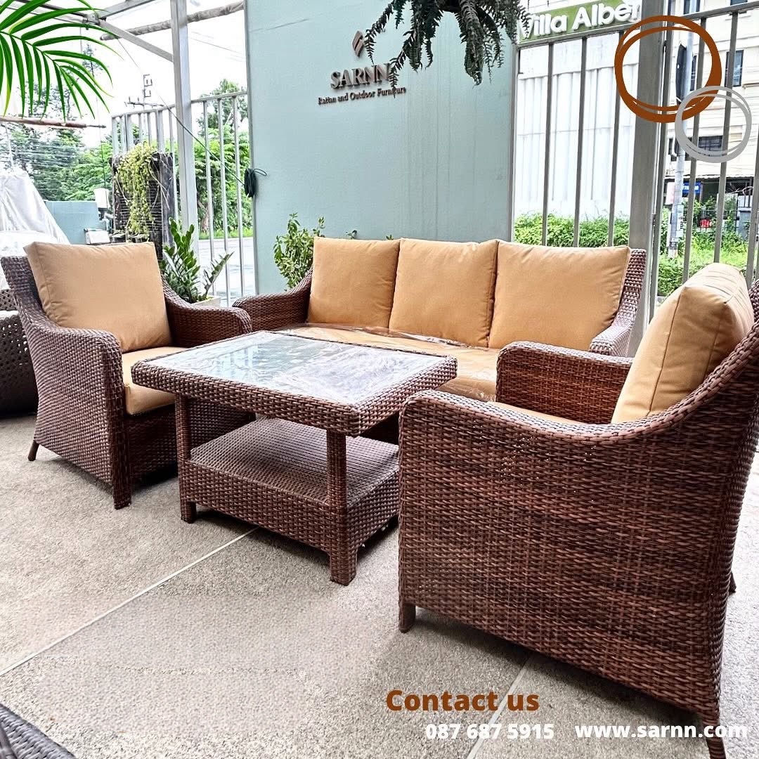 Vichitr ชุดหวายเทียมสไตล์คลาสสิคสีน้ำตาล