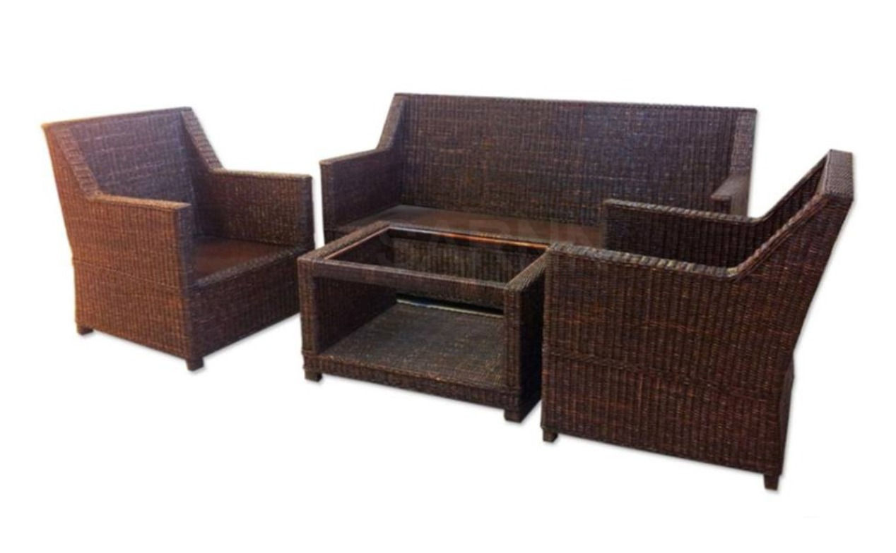 K60 ชุดรับแขกหวายแท้สไตล์โมเดิร์น