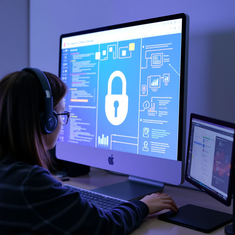 Create an image for security education, using the site colors.jpg