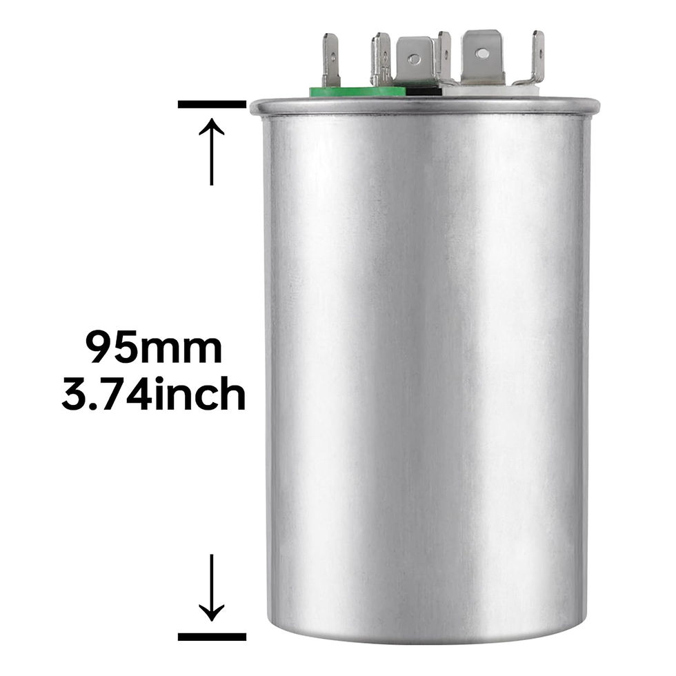 Thumbnail: BOJACK 50+10 uF ±6% 50/10 MFD 370/440 VAC CBB65B Dual Run Start Round Capacito