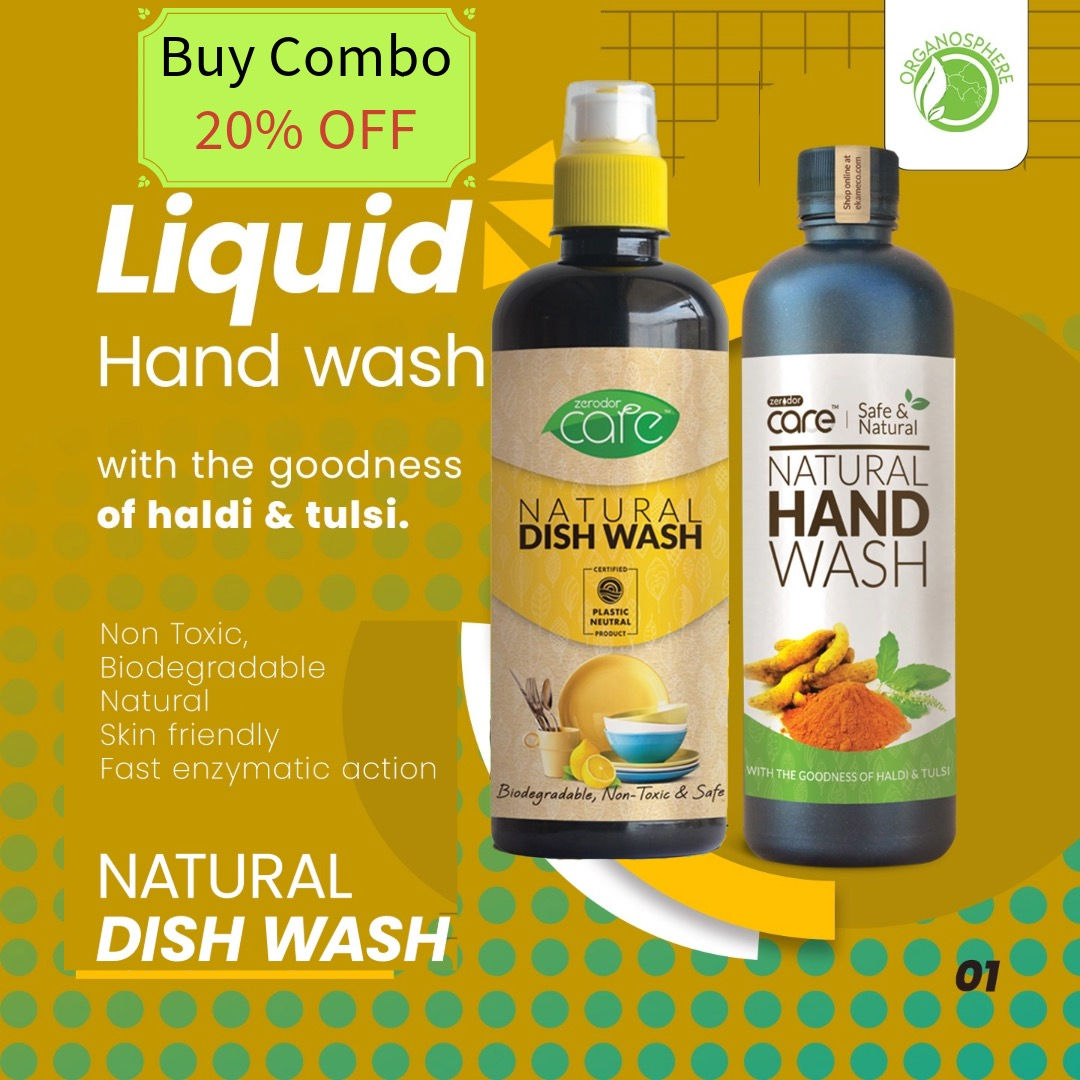 Zerodor CARE - Natural Bio-Enzyme Hand and Dish wash - 400 ml x 2 btl