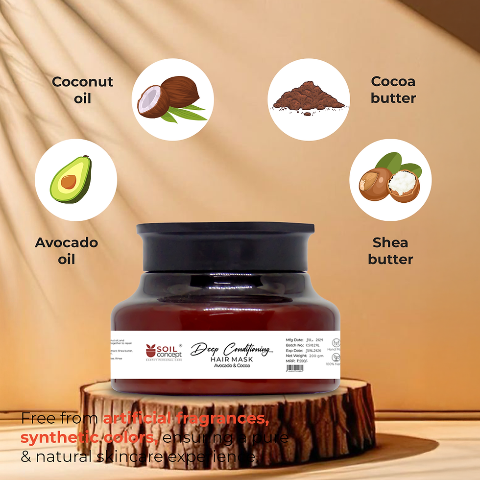 Thumbnail: Soil Concept- Avocado Cocoa Deep Conditioning Hair Mask - 200 gm