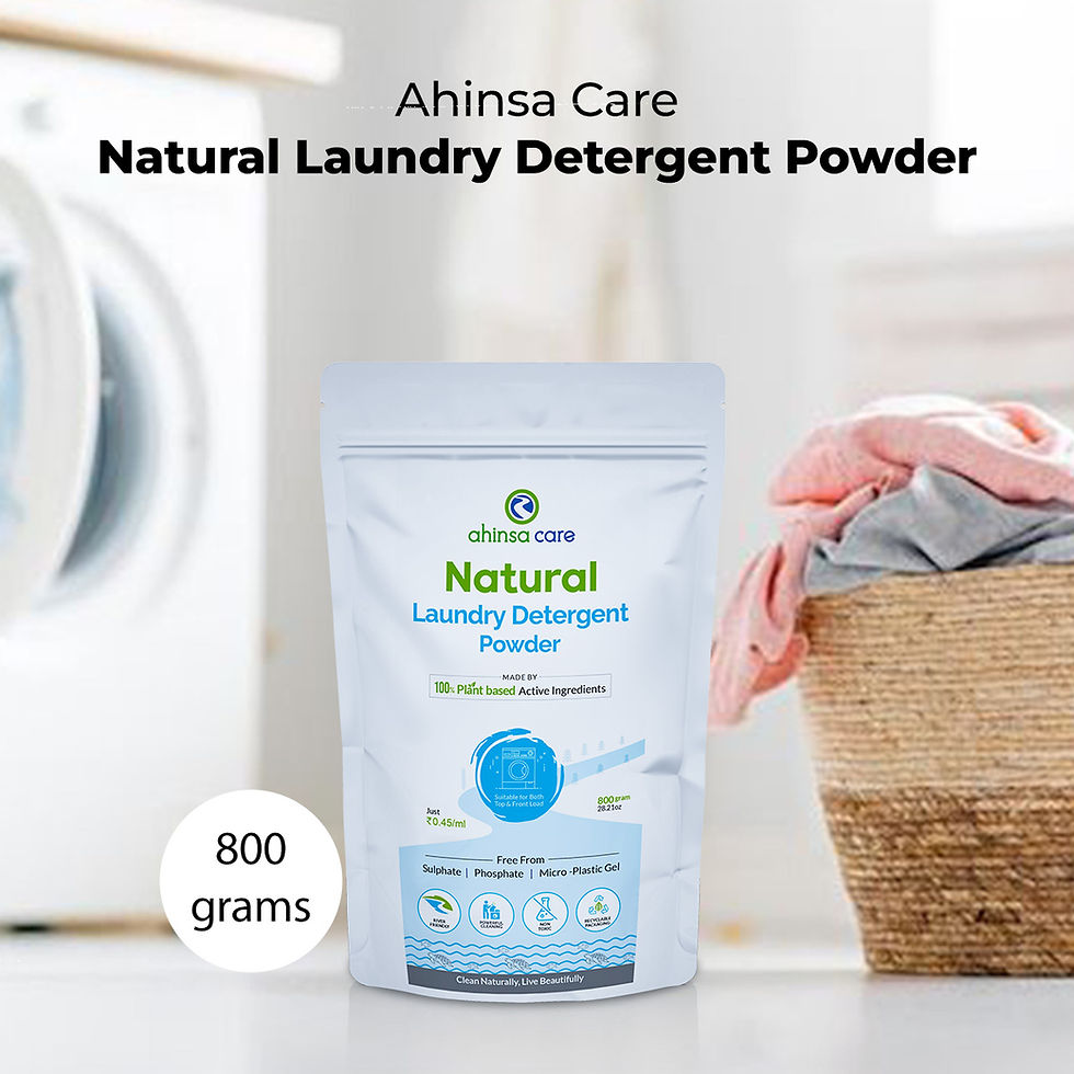 Thumbnail: Ahinsa Care Natural Laundry Detergent Powder 800g | Plant-Based | Chemical-Free