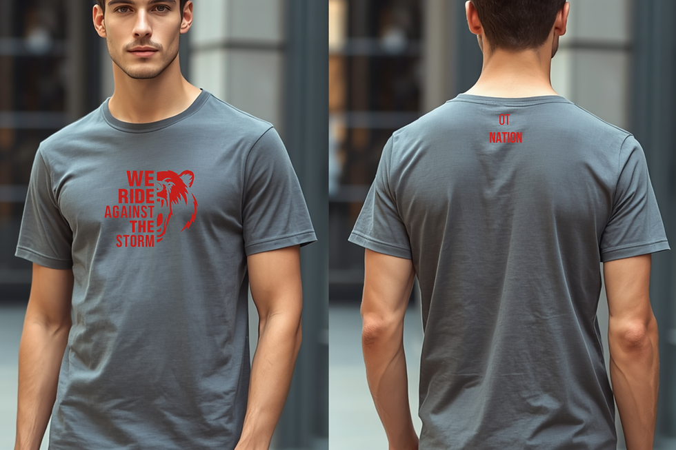 Miniatura: OT Nation "Ride Against The storm" Tee Grey and Red 