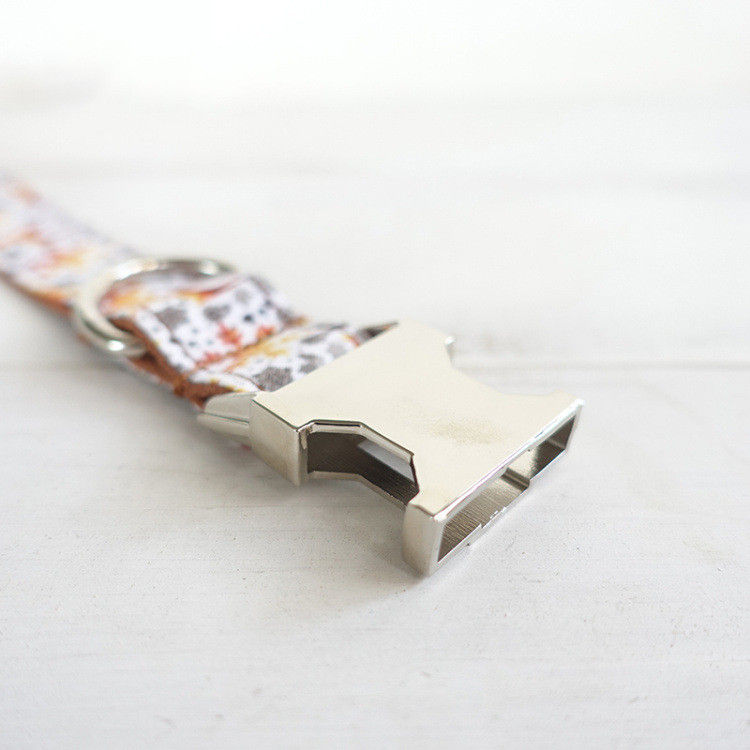 Thumbnail: Handmade Golden Christmas Dog Collar by MUTTCO