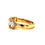 Thumbnail: 14kt Yellow Gold Ladies Oval Diamond Halo Band