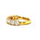 Thumbnail: 18kt Yellow Gold Ladies Asscher Cut Diamond Halfway Band