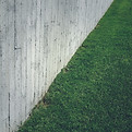 Grass Lawn with Concrete Wall