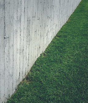 Grass Lawn with Concrete Wall