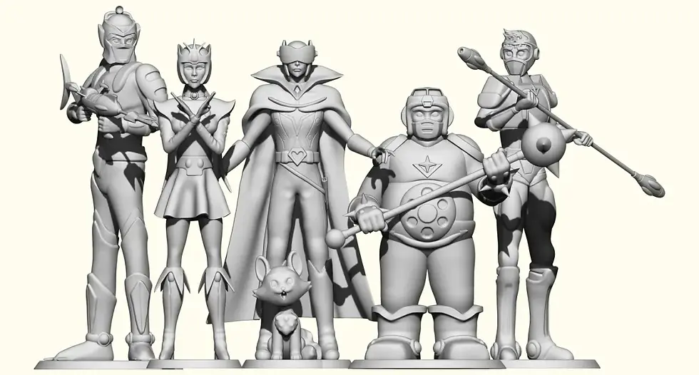 Starzinger Set Completo 6 Action Figures 18 cm RESINA +OMAGGIO SPILLA 58mm