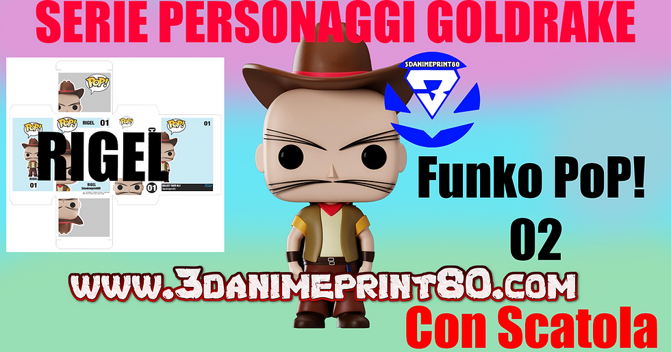 Series Funko Pop Rigel Grendizer Goldrake DIPINTO RESINA + OMAGGIO