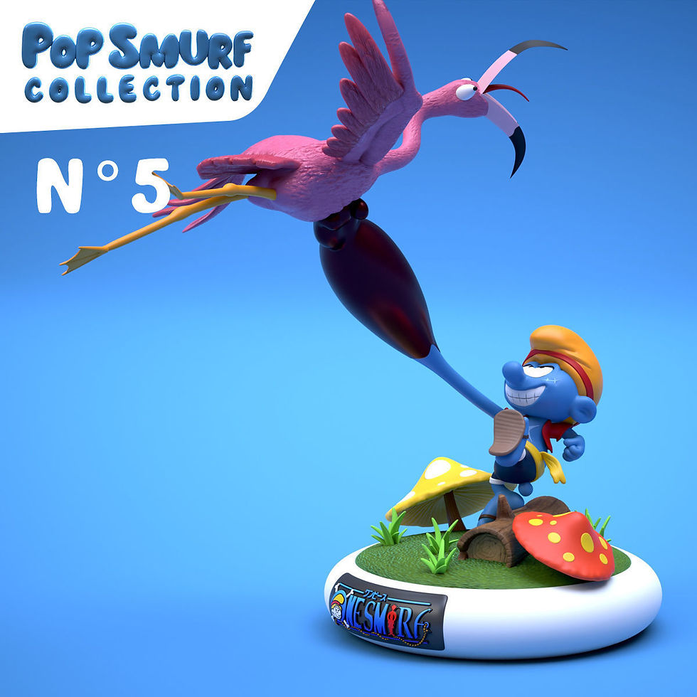 i Puffi Omaggio a Rufy e Doflamingo (versione 5) 13 cm circa Action Figure